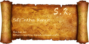 Sántha Kanut névjegykártya